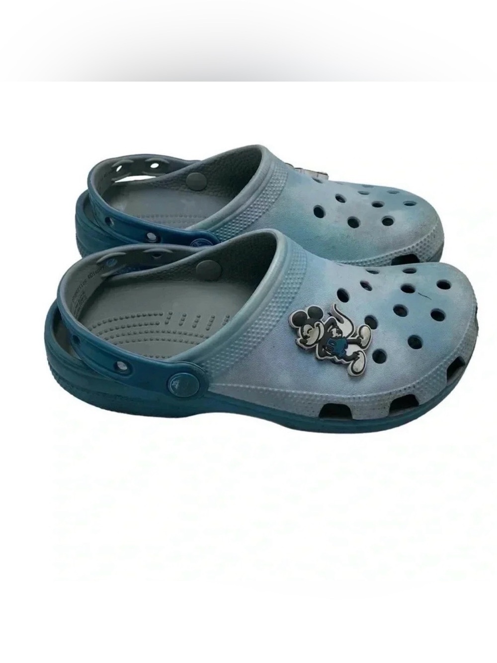 Disney Parks CROCS Mickey Mouse Blue Cloud Tie Dye size 7